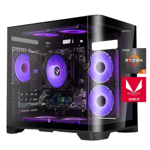 YEAH MAGIC Astral S1 Desktop PC AMD Ryzen 5 5600GT (6 core up to 4.6GHz) 16GB DDR4 3200MHz 1TB NVMe SSD 650W Gold PSU Windows 11 Home WIFI Gaming PC with 7 ARGB Fans,Gaming PC,Prebulit PC