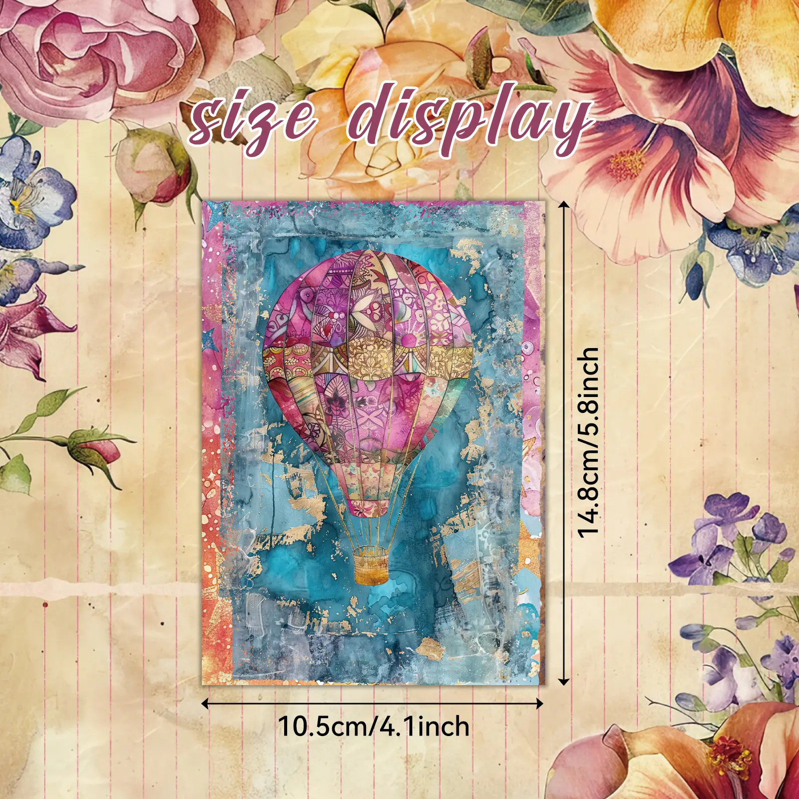 24 Sheets Vintage Aesthetic Hand Painted Art Paper for Journals Scrapbooking DIY Crafts Office Stationery Summer Aesthetic