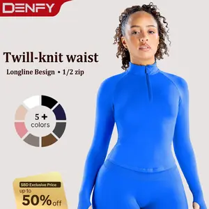 DENFY Impact Half Zippy Women's Workout Jacket Gym Fitness Top Fitness Tanks Sports