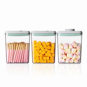 Ankou Pop Airtight Food Storage Containers with Lids for Kitchen Pantry Organizing Stackable Container for Cereal Snack Flour Sugar Coffee Spaghetti
