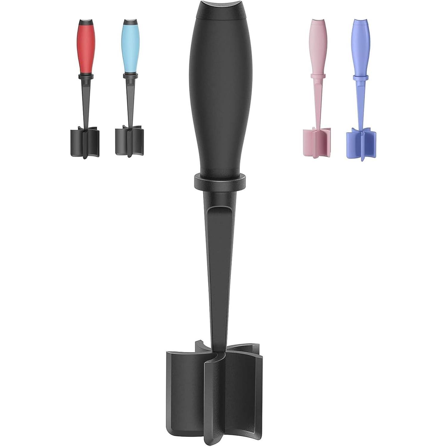 Meat Chopper with 5 Curve Blades – Heat Resistant Ground Beef Masher, Nylon Non-Stick Hamburger Chopper for Cooking Meat, Turkey & More