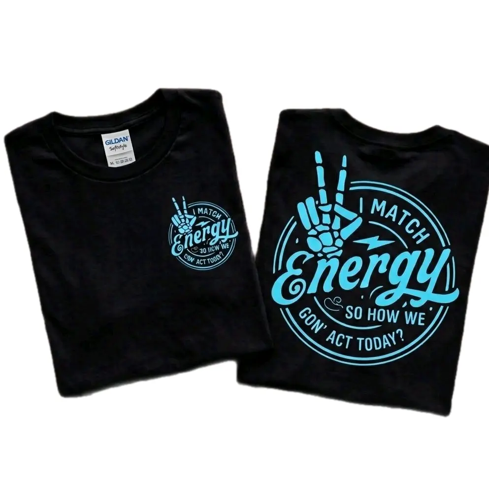 funny shirt I match energy sarcasm humor cute popular trending blue and black  Short sleeve Unisex Tshirt