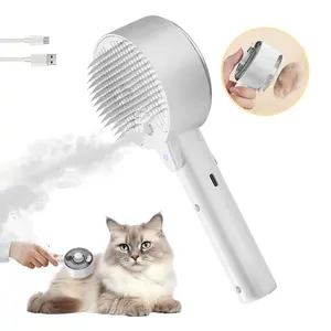 Cloud Care Cat Brush for Indoor Cat Steam Brush for Shedding Spritz Defur Comb for Cats Dogs Steam Brushes for Long Short Hair Cats Dogs Pet Steam Brushes for Massage Grooming Self-Cleaning
