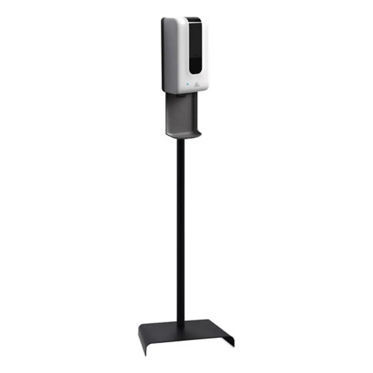 212 MAIN Automatic Hand Soap Dispenser (GN1 F1406STS Model) - Plastic Body Floor Stand, Tray Base, 1200ml Refillable Bottle, Sensor Lock, 30000 Pushes Battery Life, Home Bathroom Supplies