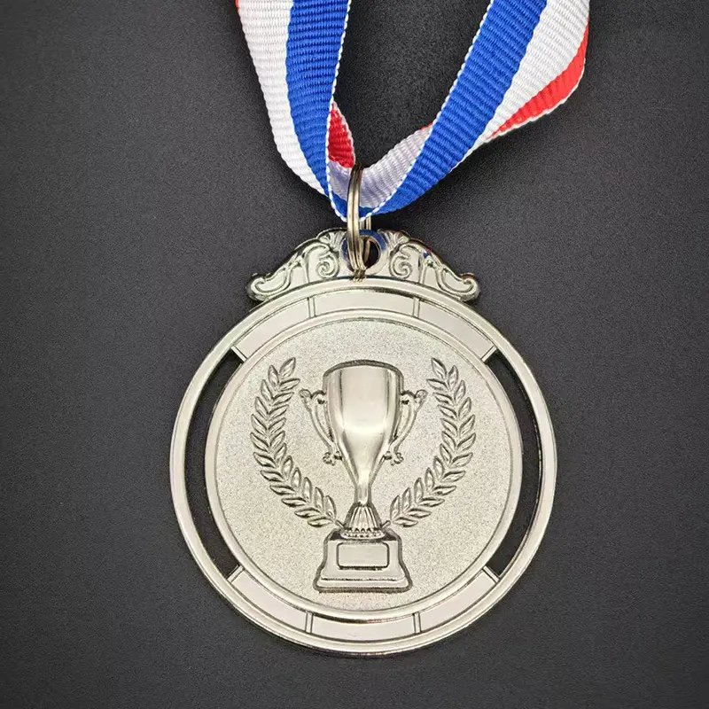 5cm hollow trophy (silver) medal customi