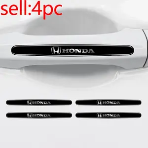4pc Anti-Scratch Car Door Handle Protection Stickers, Fits Honda Civic Accord Vezel Crv Hrv Crz, Bowl Sticker Protection, Car Accessories