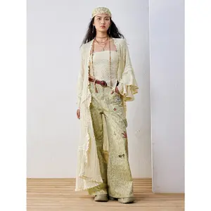 URBAN REVIVO Women's 2026 Viral Plaid Textured Longline Coat - Thin, Casual Long-Sleeve Jacket, Premium Stretchy Fitted Comfortable Outerwear for Ladies, Coats