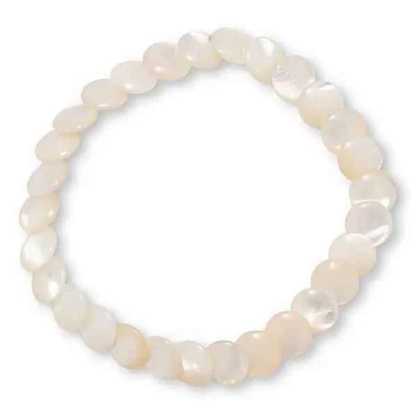 Mine Finds by Jay King Mother-of-Pearl Bead Stretch Bracelet