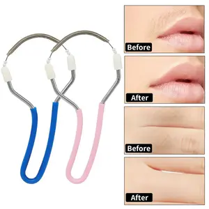 Facial Hair Remover - Fine Hair Spring Facial Hair Removal Painless & Instant Results Manual Epilator for Upper Lip,Chin& Cheeks - Perfect for Sensitive Skin Body Care Wax  Smooth Comfort Cosmetic