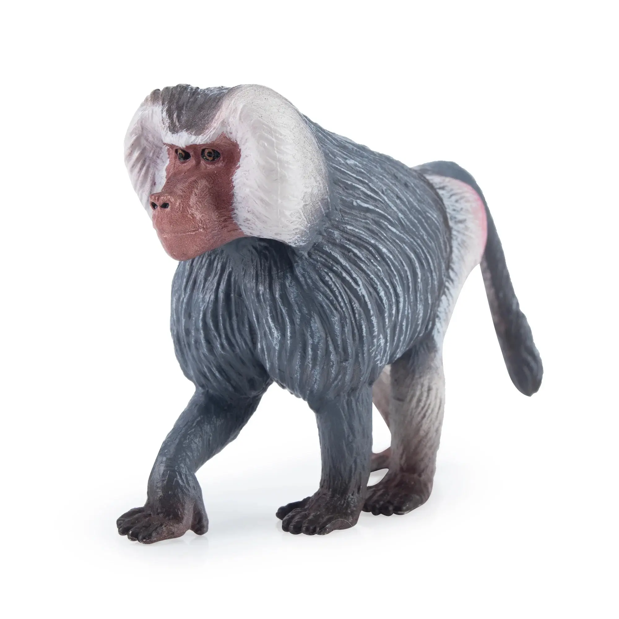 Toymany Hand-Painted Hamadryas Baboon Figurine – Realistic Animal Model, Ideal for Early Education, Montessori Sensory Play, Cake & Party Decorations, Desk & Home Décor, Thoughtful Gifts, and Collectible Figurine for Enthusiasts