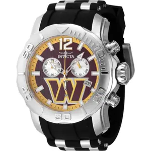 Invicta Men's 48009 NFL Washington Commanders Quartz Chronograph Dark Red Dial Watch