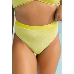 Classic Coastal Green Shimmer Bikini Bottoms FINAL SALE
