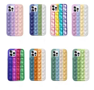Pop It Push Bubble Protective Silicone Phone Case for iPhone