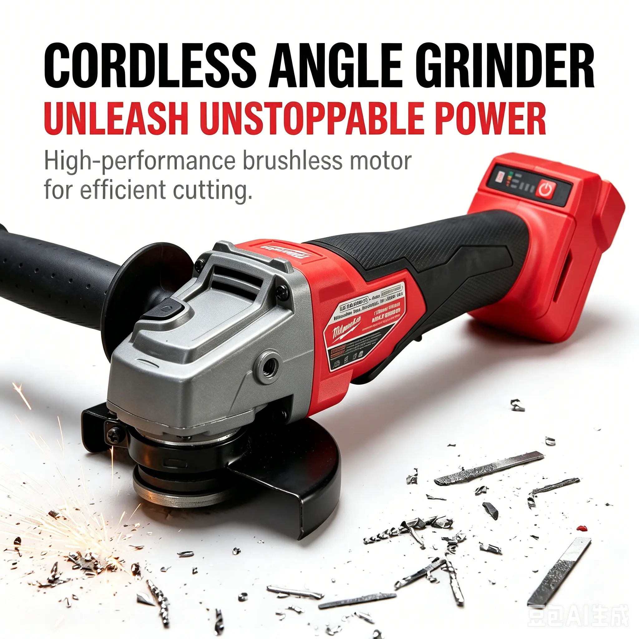 Milwaukee M18 18V Brushless 125mm Cordless Angle Grinder, M14 Spindle Metal Cutting & Grinding Tool, 9000RPM Power Grinder for Steel Cutting, Welding, Rust Removal, Polishing & Construction