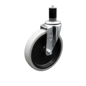Service Caster SCC-EX05S510-TPRS-158 5 in. Swivel Thermoplastic Rubber Caster Wheel & 1.63 in. Expanding Adapter Stem Caster