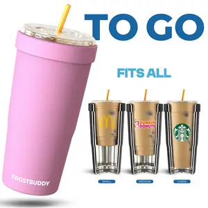To-Go Buddy - Universal Cup Insulator for to-go cups - Keeps Drinks Hot Cold 12+ Hours - Vacuum Insulated Tumbler To-Go Buddy - Universal Cup Insulator for to-go cups - Keeps Drinks Hot Cold 12+ Hours - Vacuum Insulated Tumbler