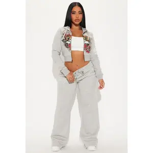 Ed Hardy Tiger Pant Set - Heather Grey D