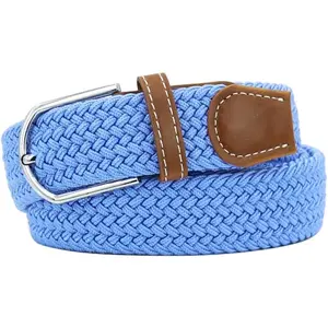 Mixed Color Woven Stretch Braided Fashion Elastic Belts for Men and Women