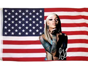 Big Glo Glorillaa Rap Music USA Flag- Concert American Flag Tiktok Meme Hip Hop Music