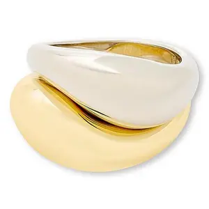 Bellezza 2-Tone Bronze Yin Yang Ring 2-piece Set