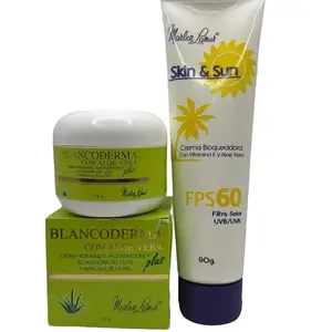 Blancoderma aloe Vera plus Marlen lamur y bloqueador solar