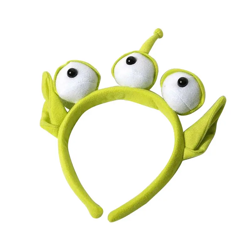 Polyester Plush Frog Elastic Headband - Cartoon Character, Decorative Hair, Elastic Bands Style, Cute Quirky Internet Celebrity Hair Accessory, Photo Prop for Face Washing, Cartoon Character Headbands, Decorative Hair Headbands