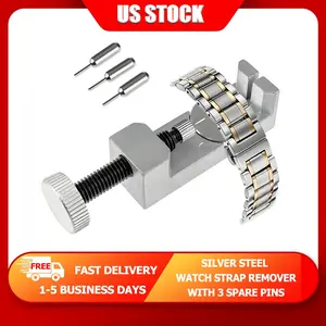 Steel Adjustable Watch Band Strap Bracelet Link Pin Remover Repair Tool Set