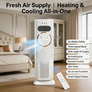 Full Room Circulation Crystal Bladeless Fan Wide Angle Air Delivery Easy Clean Design