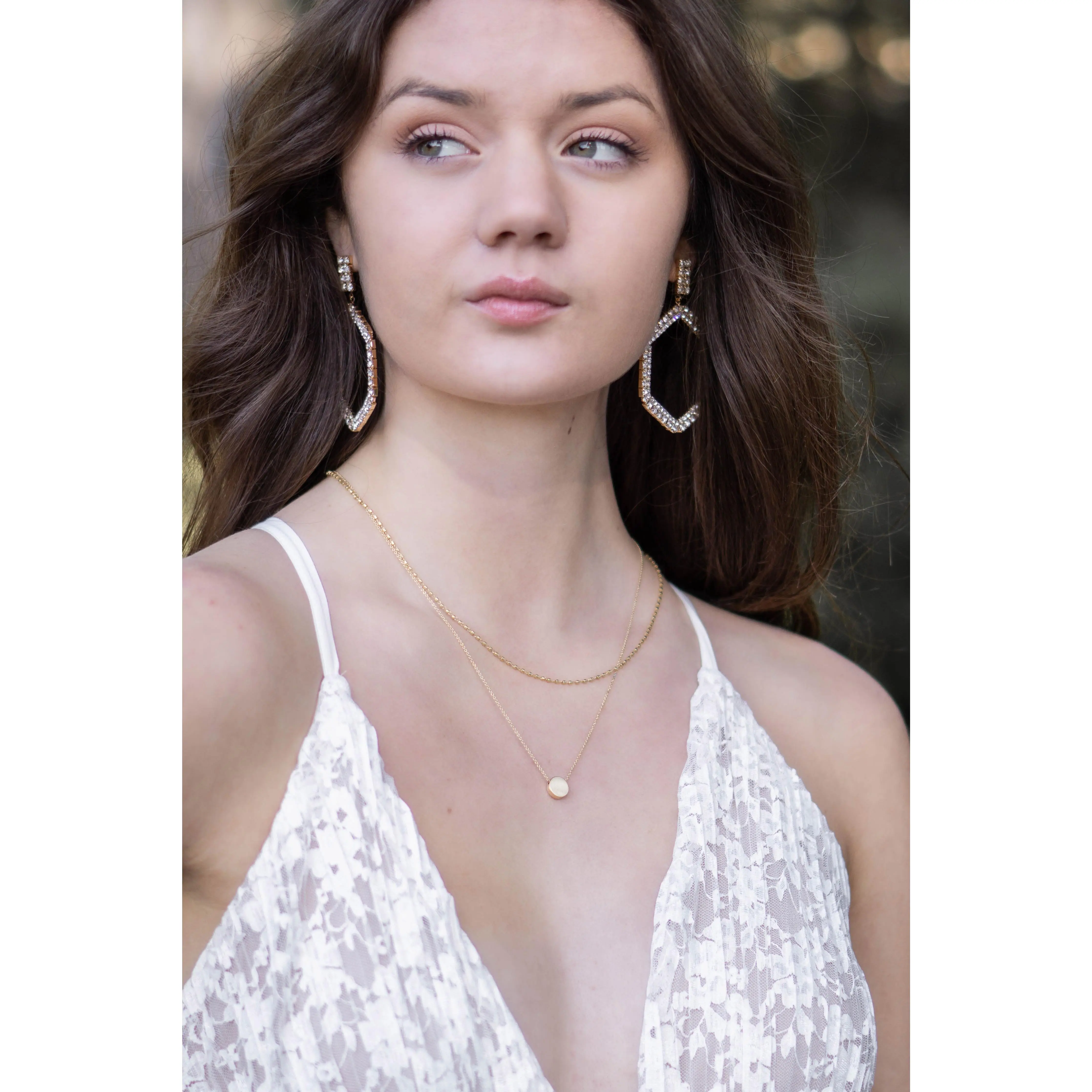 Layered Dainty Bead Coin Necklace