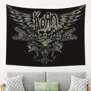 A Korn band printed tapestry,  easy to hang, suitable for living room, bedroom or dormitory home furnishings, gifts for fans and friends Decor Wall
