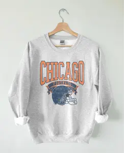 [Sale Up To 30%] Chicago Football Vintage Style Sweatshirt,Vintage 90s Football Sweater, Unisex Gifts For Football Fan