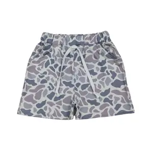 C Boy Summer Shorts Grey Camo Summer Bottom Pockets Adustable Clothes SS0140-2