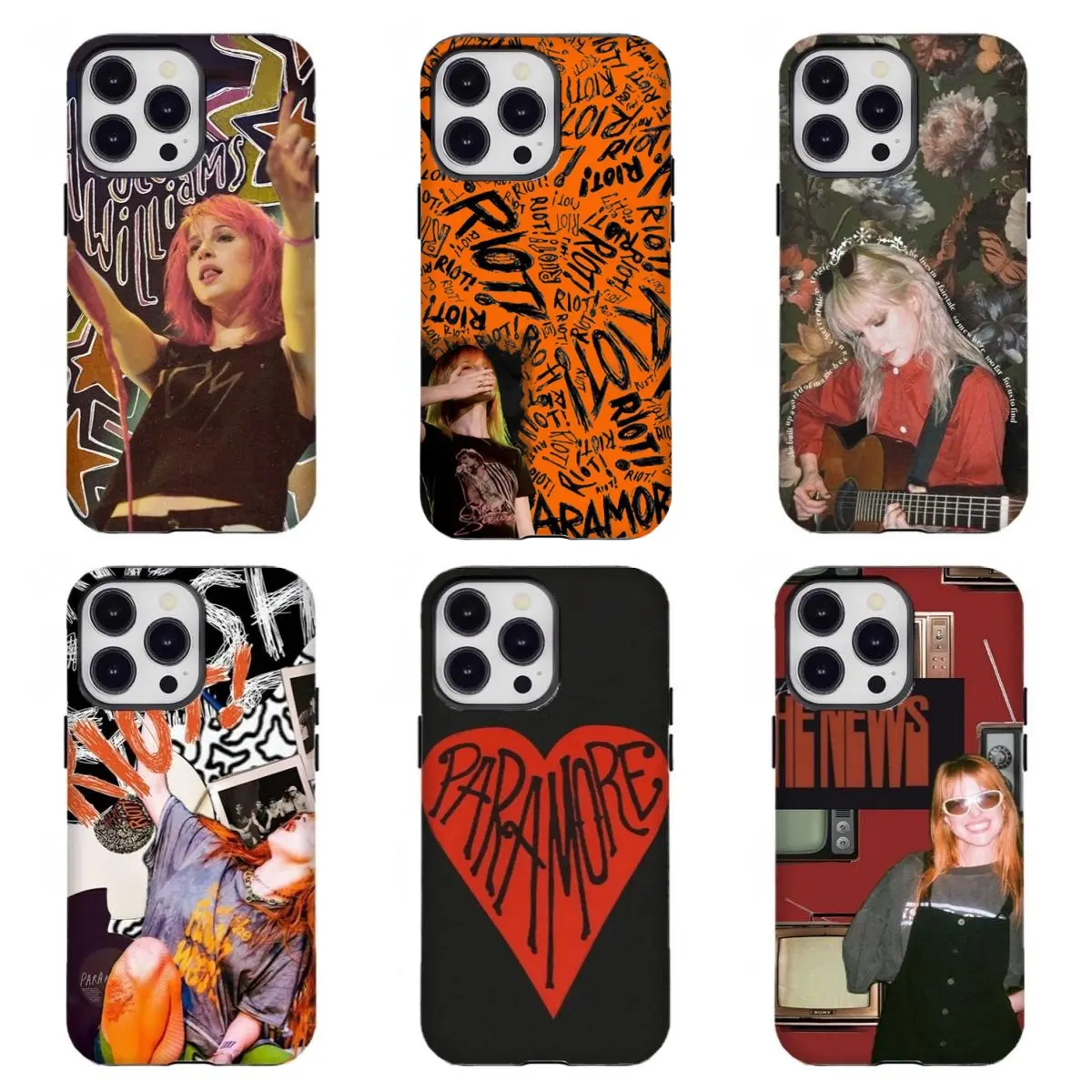Paramore Hayley Williams Iconic Pop Punk Band Aesthetic Custom Shockproof Phone Cover, Resistance & Protection Cellphone Accessory for iPhone 11-17, Samsung S21-S25, Ideal Gift for Rock Fans