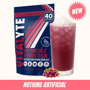 Vitalyte Electrolytes Powder Drink Mix - Clean Formula With No Artificial Sweeteners - Optimal Ratio of Sodium, Potassium, & Magnesium - Gluten-Free - Cranberry Frost - 35 oz (40 servings)