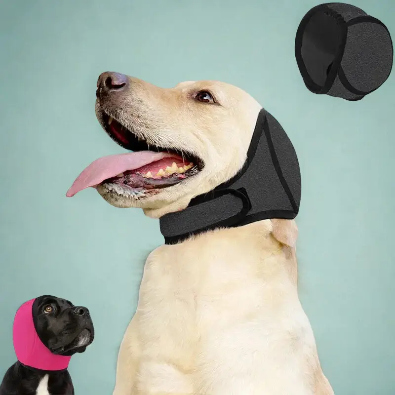 Dog Calming Hoodie Ear Wraps,Waterproof Dogs Swim Cap, Pet Ear Cover Muffs for Anxiety Relief Noise Cancelling,Anxiety Cover for Anxiety Relief & Noise Protection