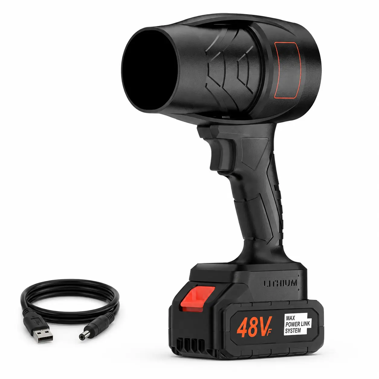 POWNYM Leaf Blower Cordless, Powerful Handheld Electric Blower with 21V Batteries, Lightweight Leaf Blower for Lawn Care, Patio, Leaves, Snow & Dust Removaltteries(Detachable lithium battery*1,Blower main unit*1,Charger*1）
