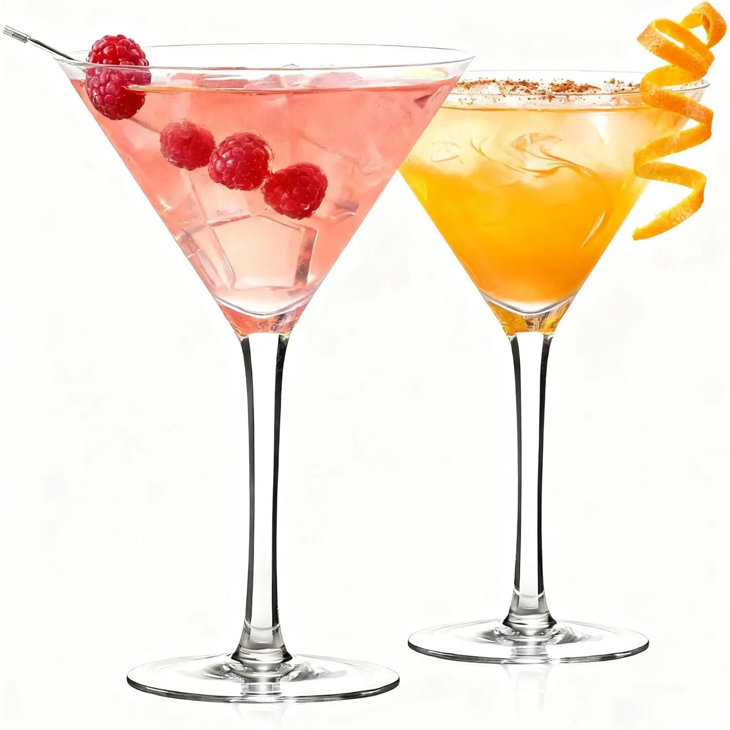 Martini Glass 2-Piece Set, 9oz Crystal Cocktail Glass, Handmade Blown Crystal Martini Glass, Suitable for Espresso Martini, Cocktails, Home Bar, Party, Martini Glass Gift Set