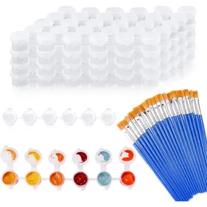 20 Empty Paint Containers with Lids - Mini Paint Pods, 120 Pots, 3 ml/0.1 oz - Perfect for Kids, Schools & Festivals