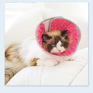 Adjustable Elizabethan Collar for Dogs Post-Surgery, Prevents Licking Wounds, Magic Tape, S M L Sizes, Confirm Pet Neck Size