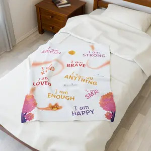 Flint's Spark Affirmation Plush Blanket - Perfect for Comfort and Motivation, Self-Care Gift, Cozy Home Decor, Encouragement for Kids