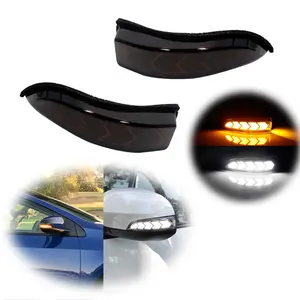 2PCS Smoked Lens Switchback LED Side Mirror Turn Signal Lights For Toyota Camry Prius C Replace OEM 81730-52100 81740-52100, 81730-52050 81740-52050