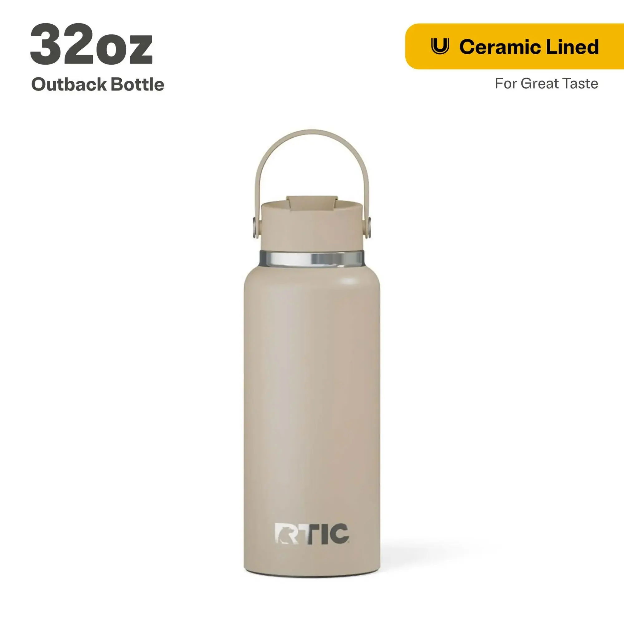 RTIC 32 oz Remote Area Ceramic Lined Thermos, Leak Proof, Basic Color. Simple, Modern Style