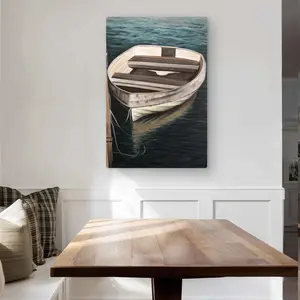 Begin Home Decor C1MP2436B7N4KL 24 x 36 in. Rowboats - Livingroom Coastal Metal Print Wall Art for Home Decor