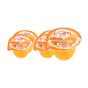 5 Pack TARAMI Dossari Orange Jelly with Real Fruit 8.11 oz - Japanese Jelly Snack