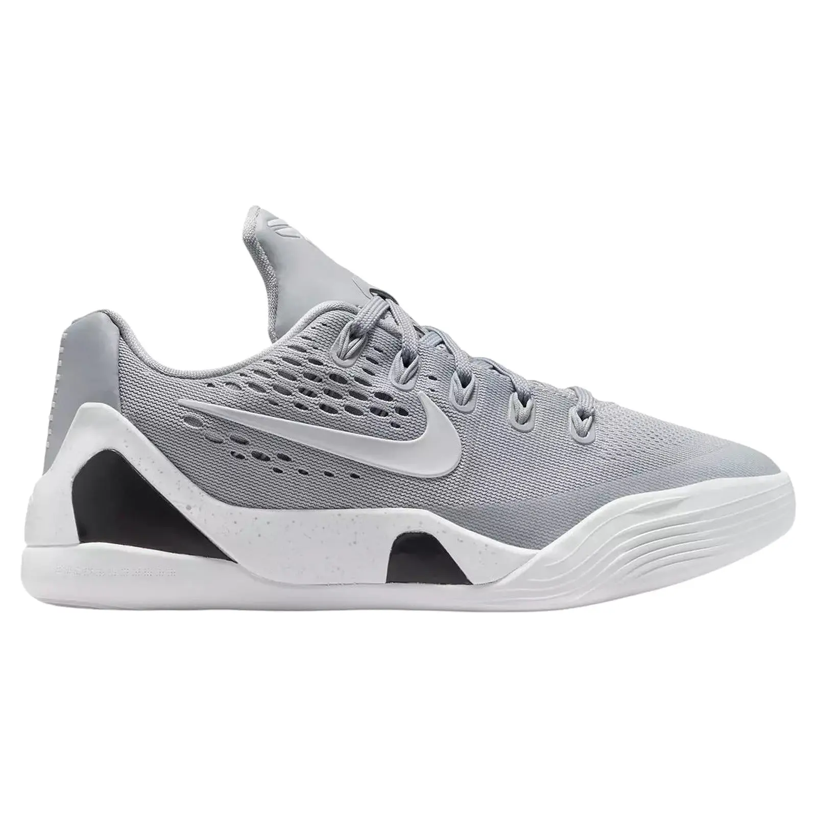 NIKE Kobe 9 (GS) Youth Boys' Low Top Mesh Basketball Sneaker - Lace Up Casual Athletic Performance Trainer in Wolf Grey, Brand New, Fv3607-004, 100% Authenticity Guaranteed