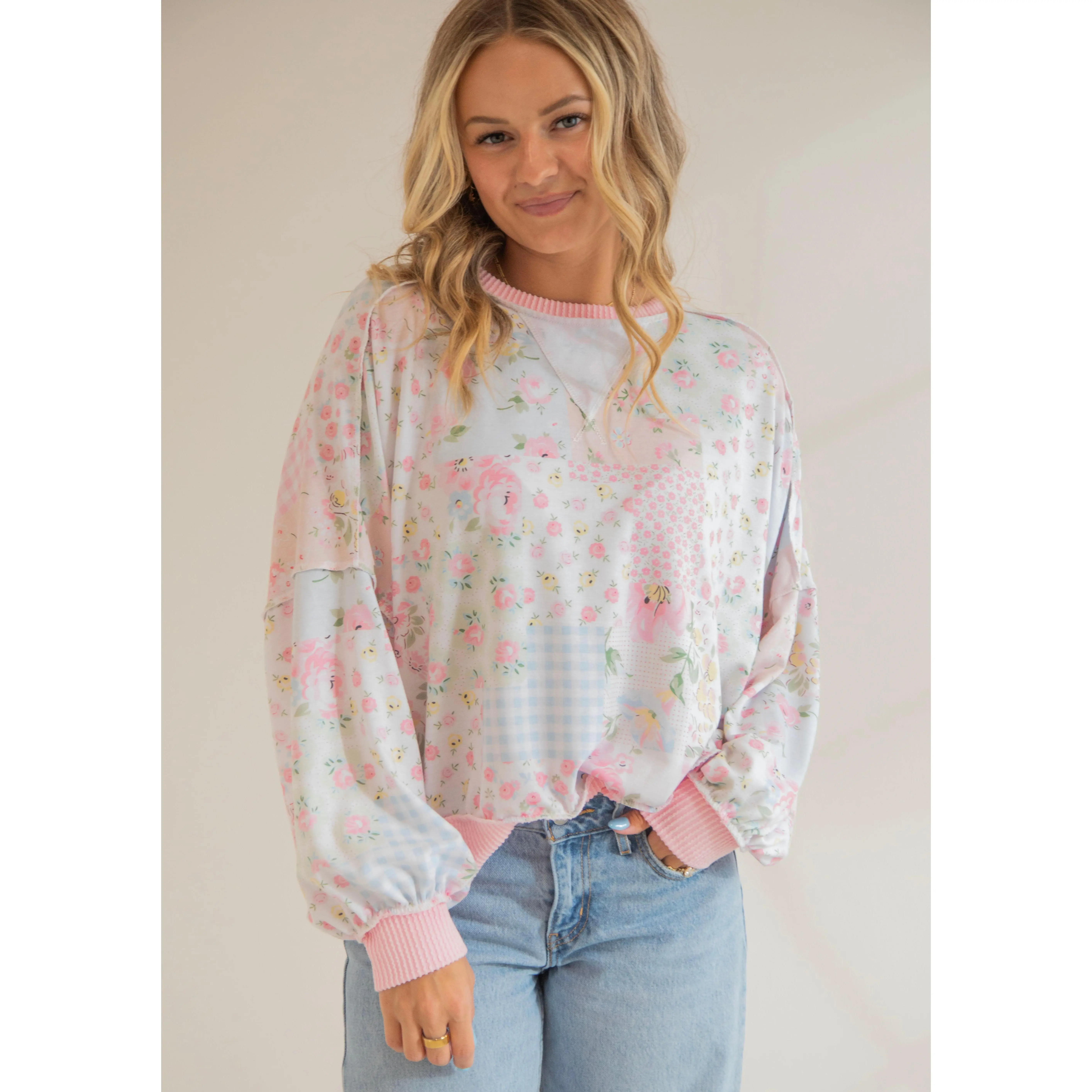 Pretty in Pink Patchwork Long Sleeve (RESTOCK)
