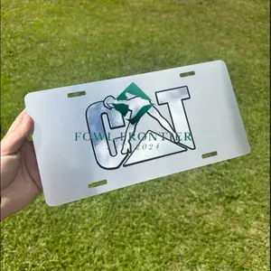 CAT Chrome and Black License Plate