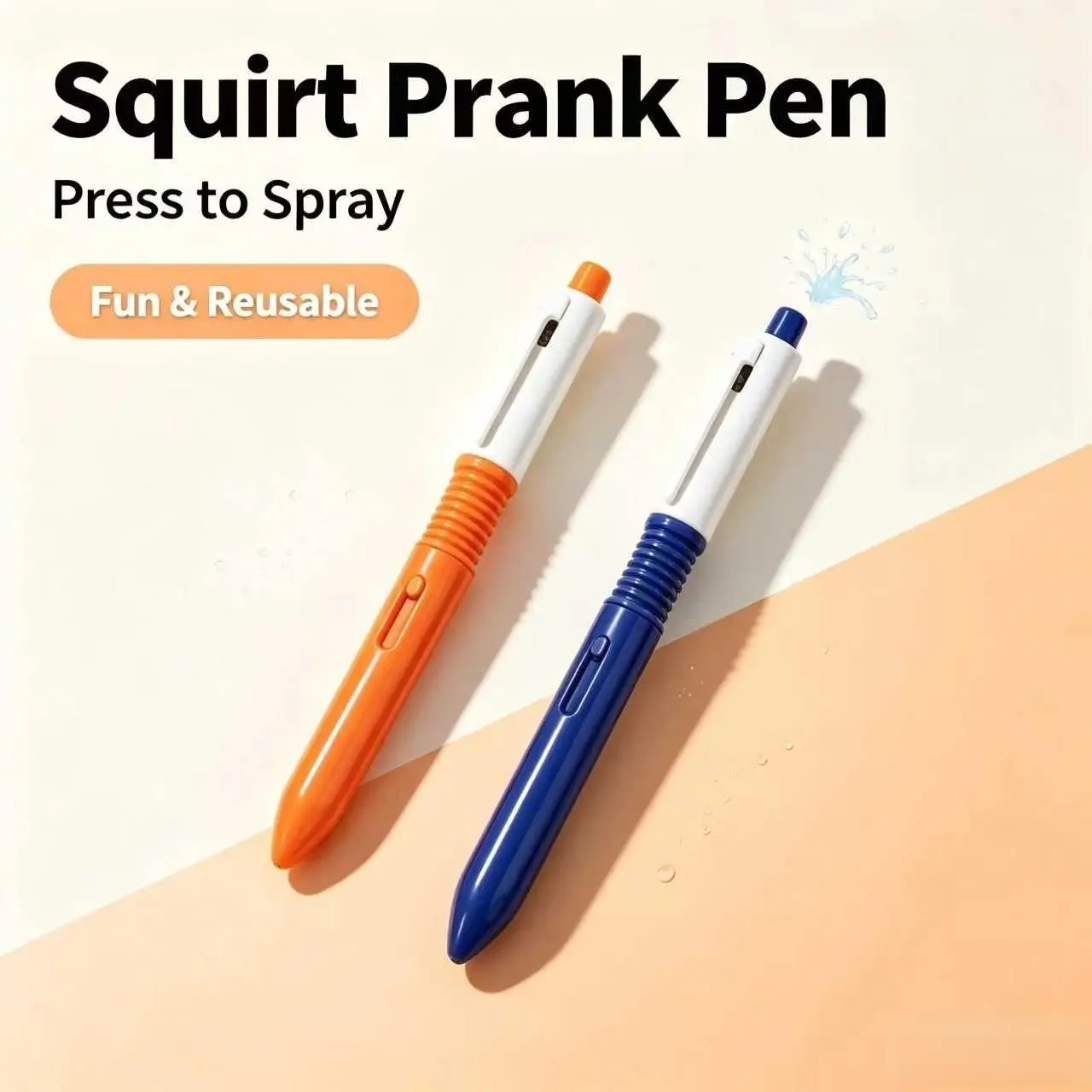Plastic 2-in-1 Dog Training & Behavior Aid Pen - Water Gun Prank Toy, Write & Spray Functions, Funny Practical Joke Accessory for Party Use