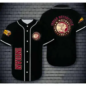 Indian Motorcycle Baseball Tee Jersey Shirt