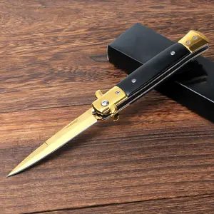 [Buy 1 get 1 free] Stainless steel outdoor folding knife, durable and rust proof, high-quality stainless steel, men's gift